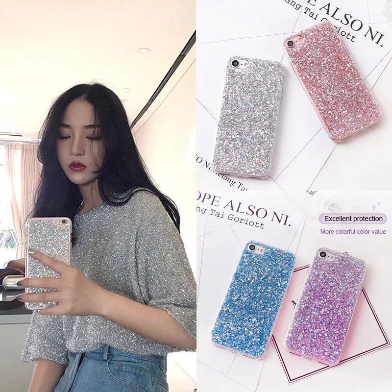 Блестящий Кристальный чехол для телефона iphone Xs Max 7 6 8 Plus X Xr сверкающий блеск