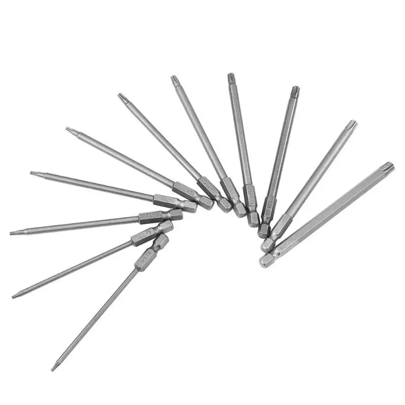 11 шт. T6 T40 головка Torx Магнитная отвертка Набор бит защита от взлома|Отвертка| |