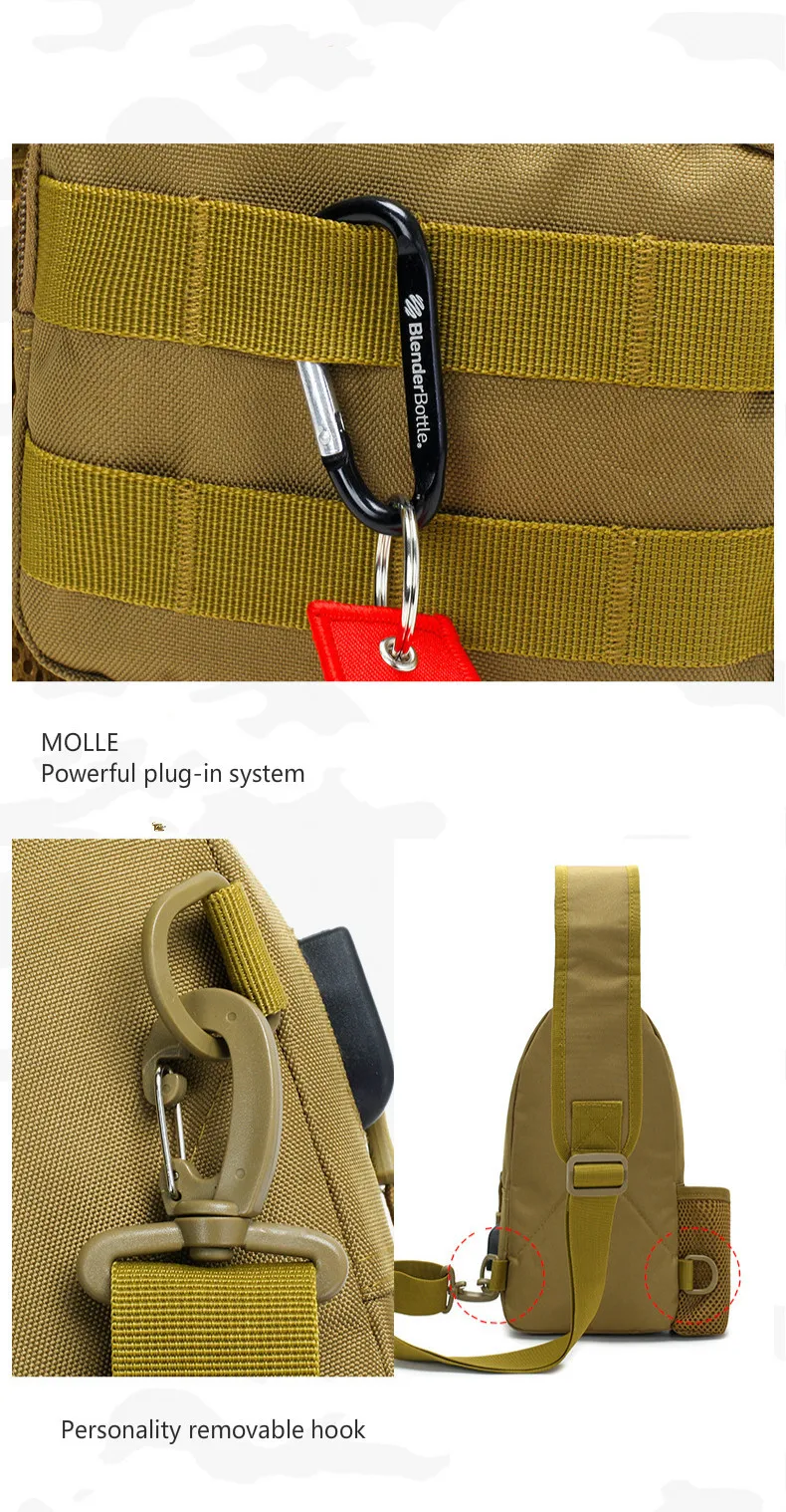 Тактические сумки через плечо для мужчин зарядка USB нагрудный пакет короткие