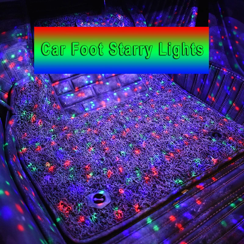 Шрам салона автомобиля ножной Свет USB LED атмосфера окружающего звездного DJ