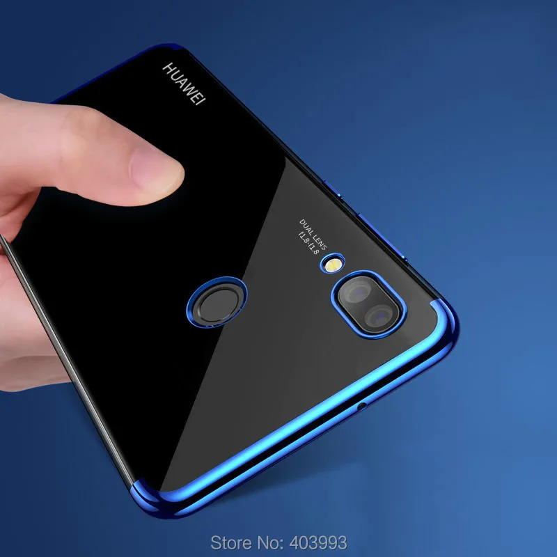 Чехол для Huawei Y9 2019 роскошный мягкий силиконовый прозрачный чехол с покрытием Y 9