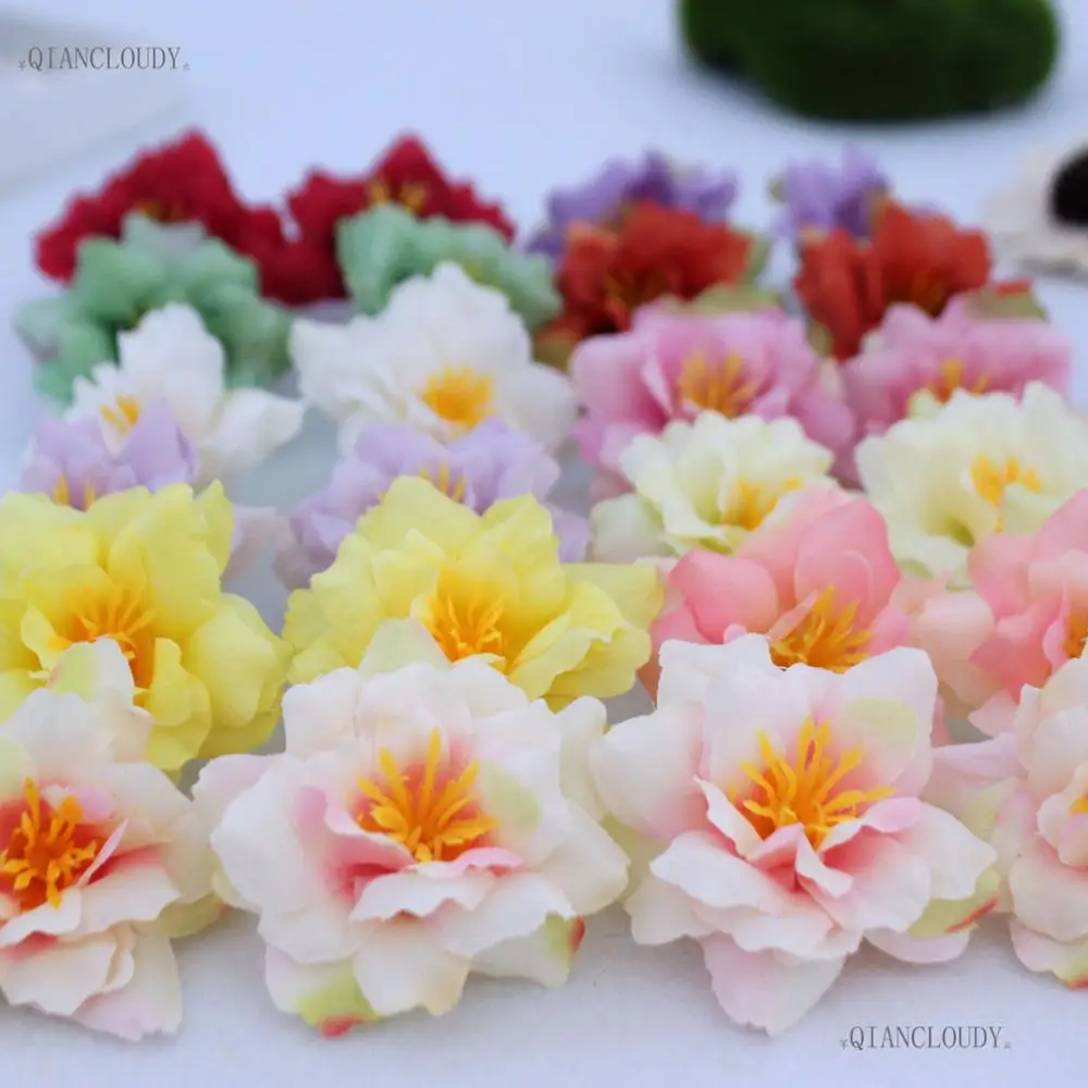 1 шт. искусственные вишневые Орхидеи Шелковые Цветочные головки Свадебные