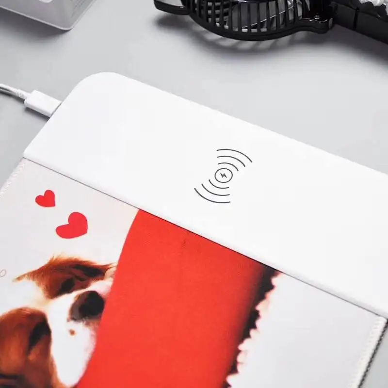 2 в 1 Qi Беспроводное зарядное устройство коврик для мыши Коврик iPhone X XR XS Max 8 Plus Samsung