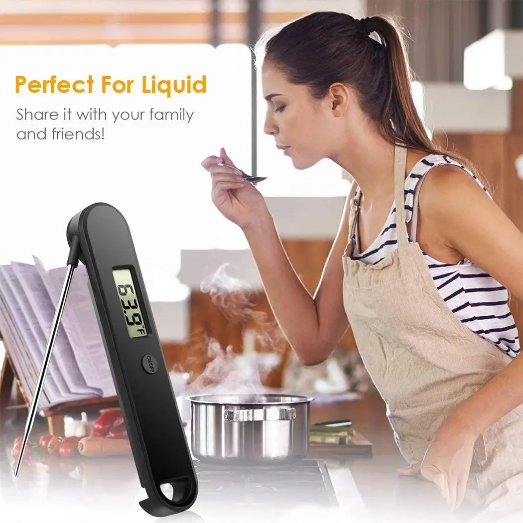 Button Resistance 2 Screen Battery 1s Digital 44N Measurement Temperature Food Display x LCD 300C Wireless Foldable 50 |