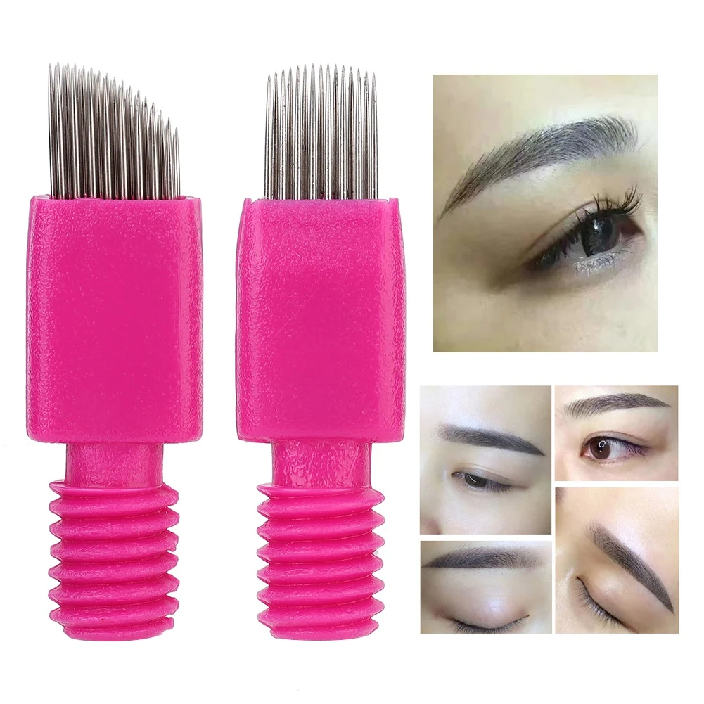 2 шт. иглы для тату противотуманные лезвия бровей ручная вышивка