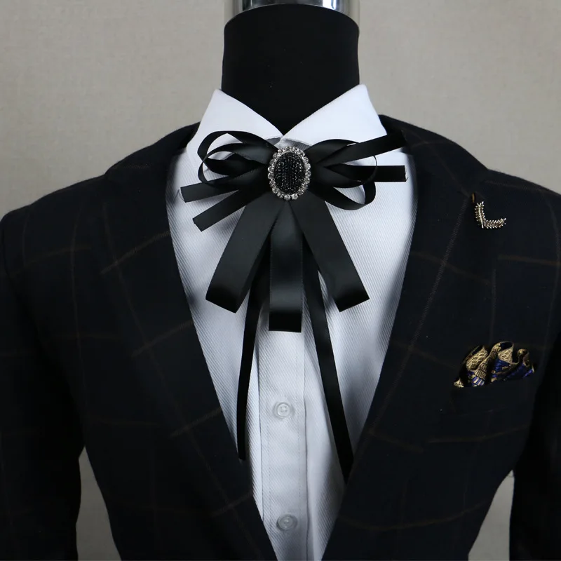 2019 New Men's Formal Wear Wedding Host Bow Korean Version Of The European Groom's Tie Newlyweds Couple Dress | Аксессуары для