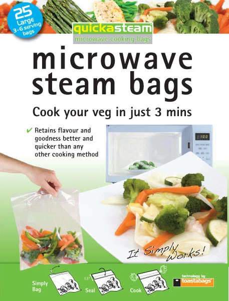 Toastabags 90 25 Large 3 6 Serving quickaпара микроволновка Паровая рукава для запекания упаковка