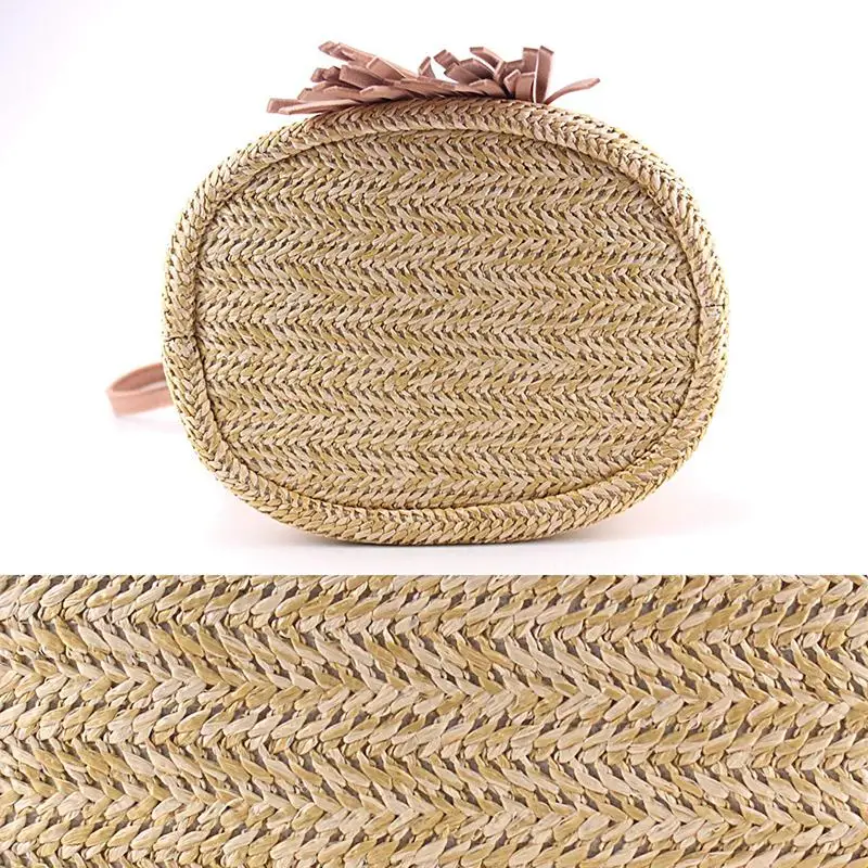 Messenger Bag Ladies Fabric Summer Beach Bags With Tassels Weaving Crossbody Women Money Bank Knitted Handba | Багаж и сумки
