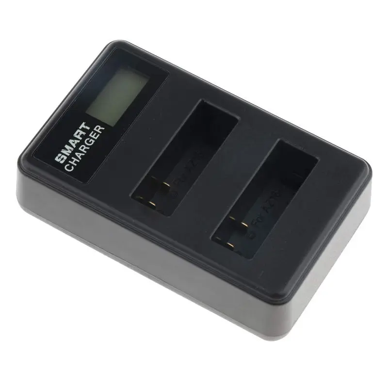 Usb Lcd Display Dual Port Battery Charger For Xiaomi Yi-Lite / Yi-2/ 4Kplus 4K Camera Accessories | Электроника