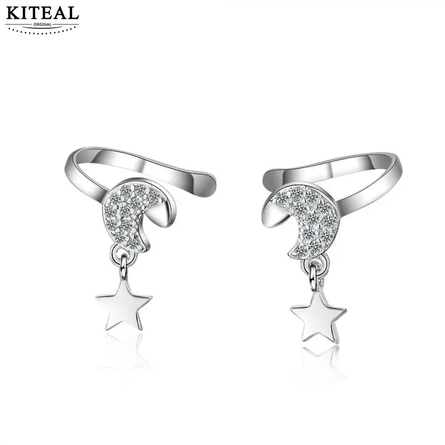 KITEAL 925 Горячая Распродажа Посеребренная женская подвеска Звезда Луна коллан