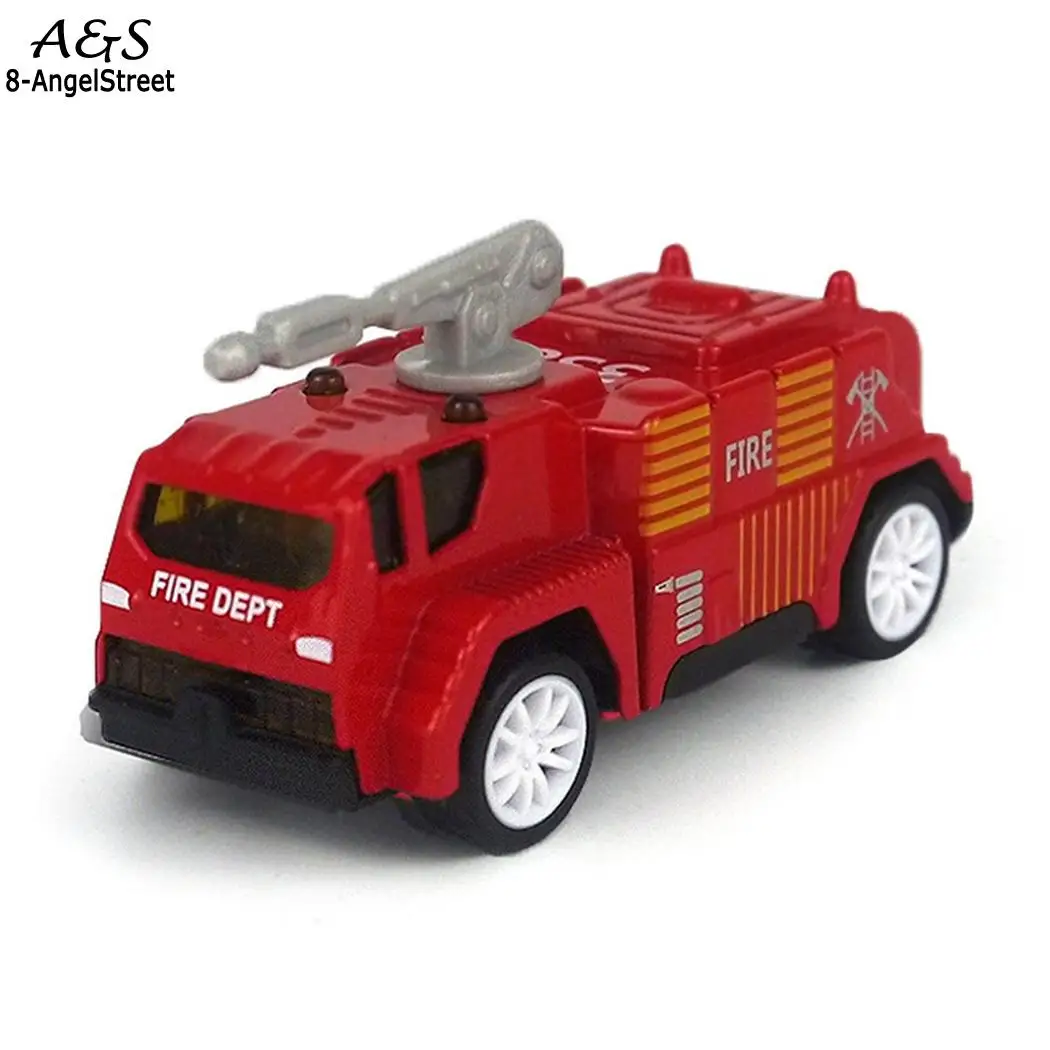 Пожарная машина автомобиль отступить сплава 1: 60 Красный модель мини