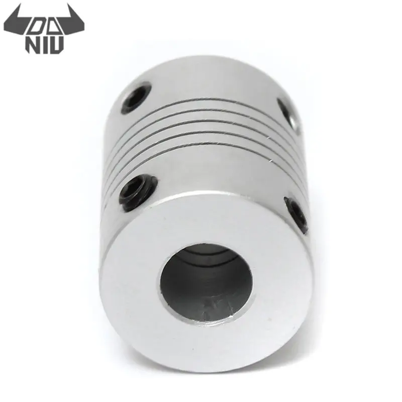 

DANIU 1 шт. мини 5 мм x 8 мм алюминиевый гибкий вал муфта OD19mm x L25mm CNC шаговый Разъем Муфта мотора