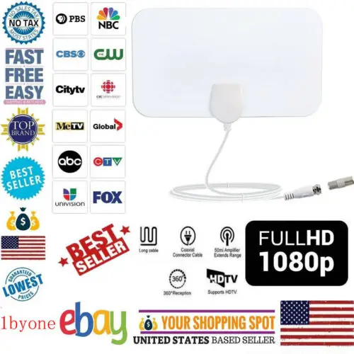 200 миль диапазон антенны ТВ цифровой HD Skylink 4K Крытый HDTV 1080p|Телевизионные антенны| |