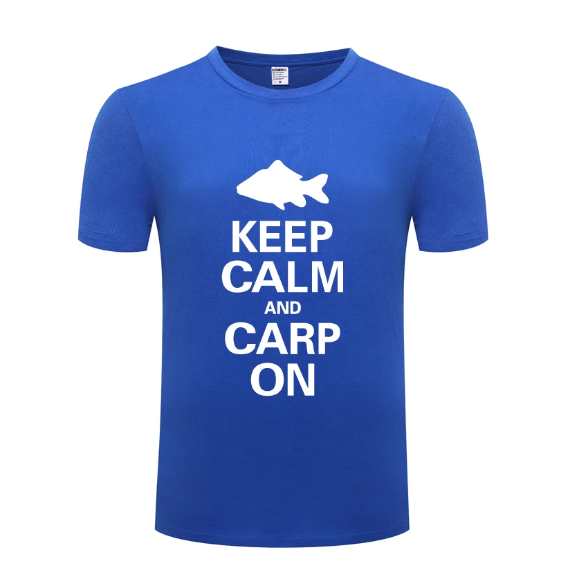 

Keep Calm and Carp on Novelty Funny Men's T-Shirt T Shirt Men 2018 New Short Sleeve O Neck Cotton Casual Top Tee