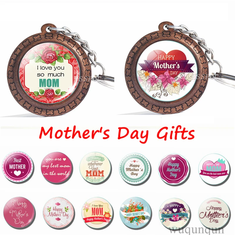 Брелок с надписью Best Mom на день матери деревянный в стиле ретро I Love кулон для мамы