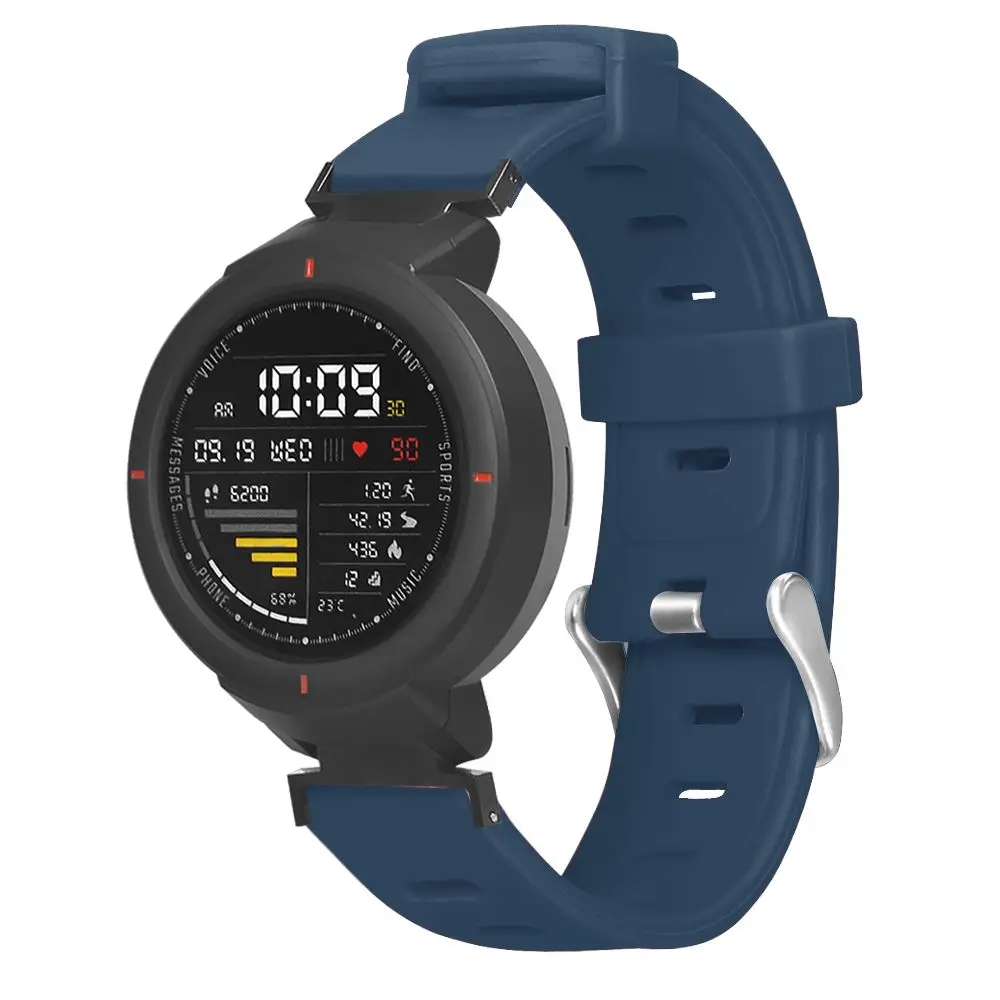 Силиконовый ремешок для Amazfit Verge 3 замена мужской t спортивный черный белый