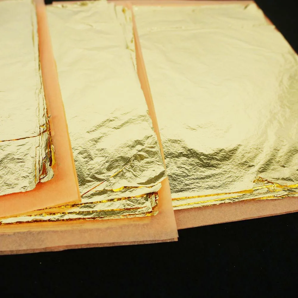 Свободная Имитация золотого листа-Подлинная медная металлическая фольга лист