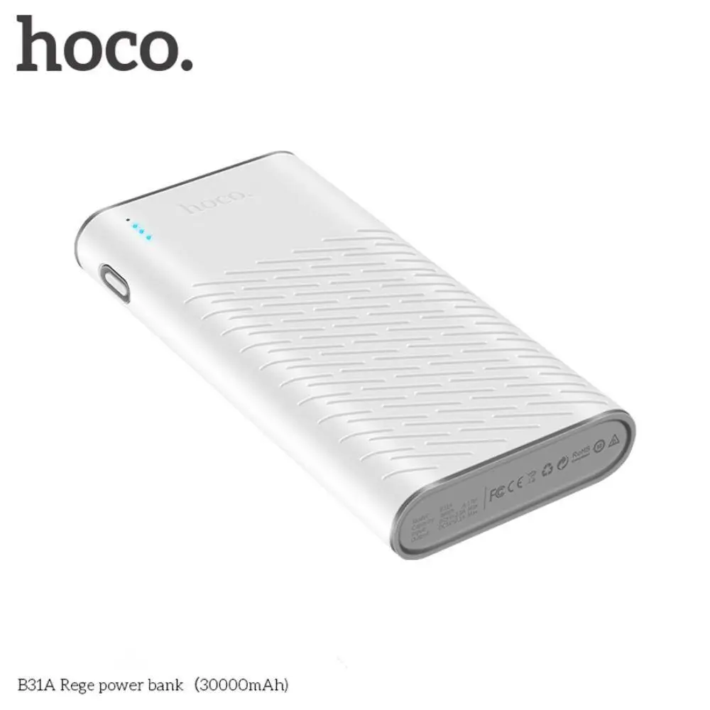 HOCO Power Bank 30000 мАч 18650 внешние аккумуляторы портативное зарядное устройство для