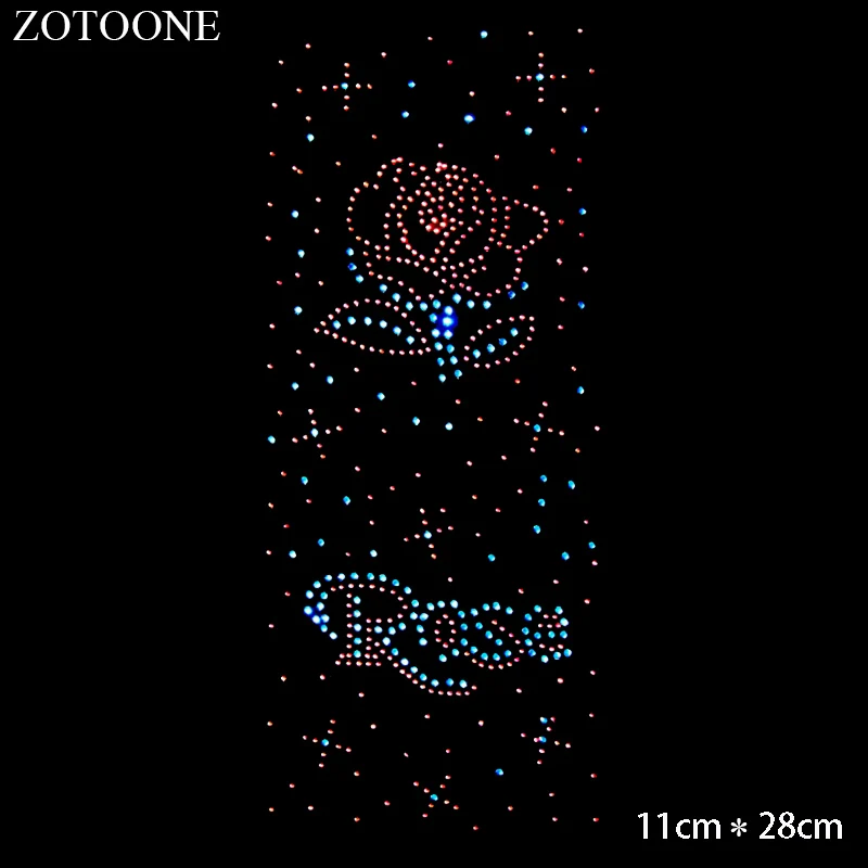 ZOTOONE стразы кристаллы s Аппликация утюг на прозрачные с прямой основой Стразы
