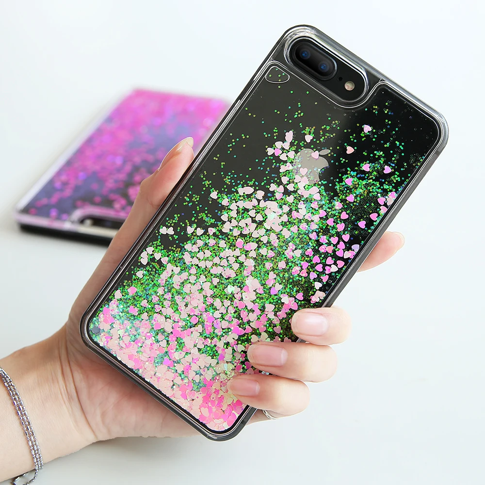 Чехол KISSCASE Quicksand для iphone 7 8 6 6s Plus милый блестящий пластиковый чехол 5 4S |