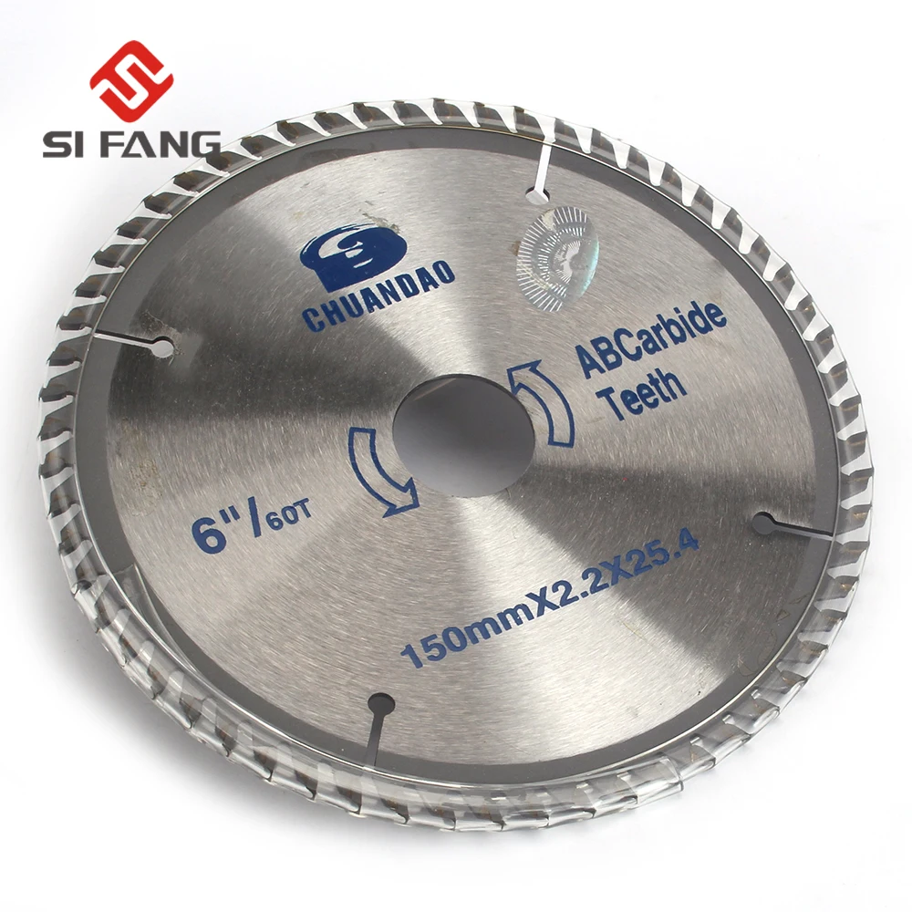

SI FANG 150mm(6") 60Tooth 2Pcs/4Pcs/6Pcs Carbide Circular Saw Blade Cutting Disc Cutting Tool for Steel Aluminum Wood Plastic