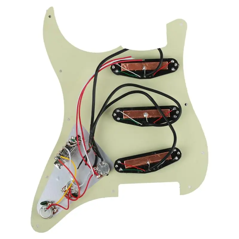 SSS Prewired загружено Pickguard и 3 Двойная подставка пикапы сборки набор с объем скорость