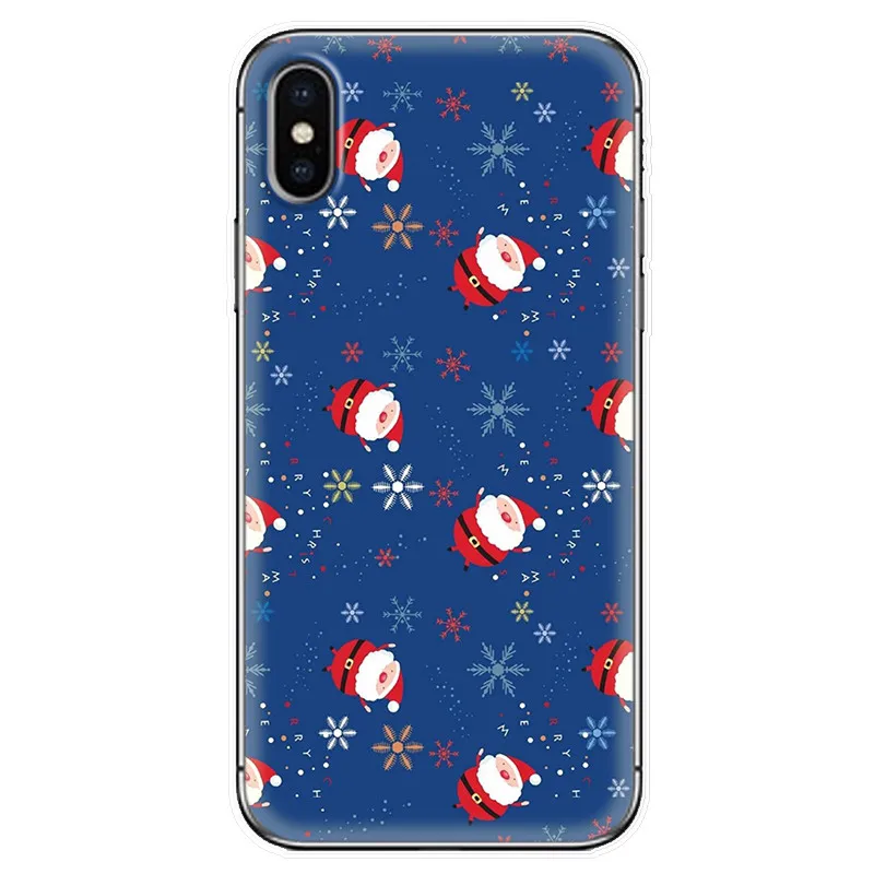 Мягкий чехол для телефона Рождественская серия iphone 6 plus 7 8 Plus X XR XS Max Силиконовый