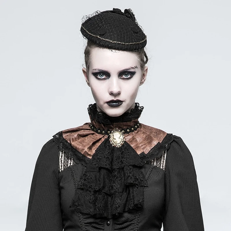 Панк Rave Для женщин стимпанк заклепки оборками кружева галстук/галстуки S-225 |