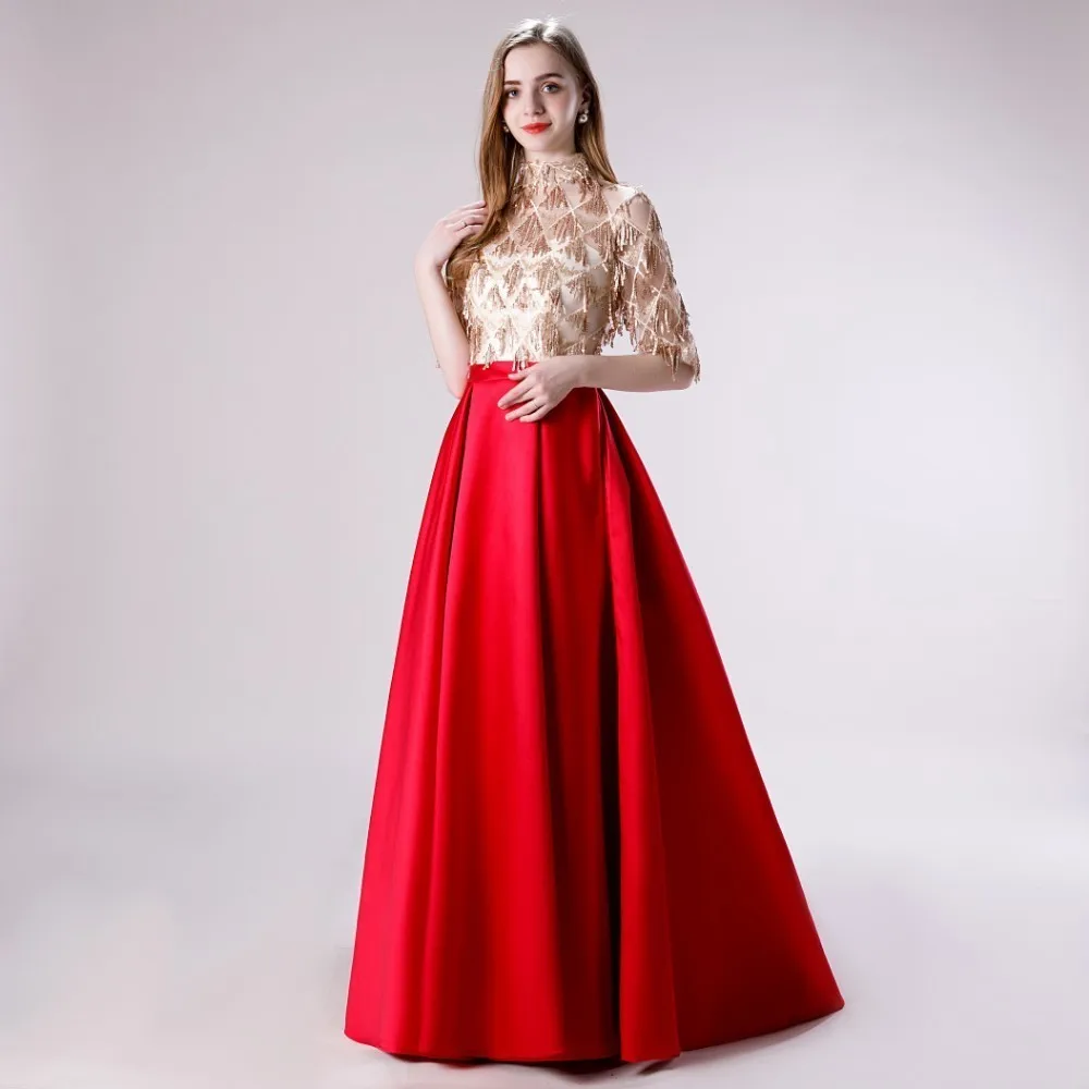 Vivian's Bridal Abiye/Пышное винтажное платье с высоким воротом и кисточками элегантное