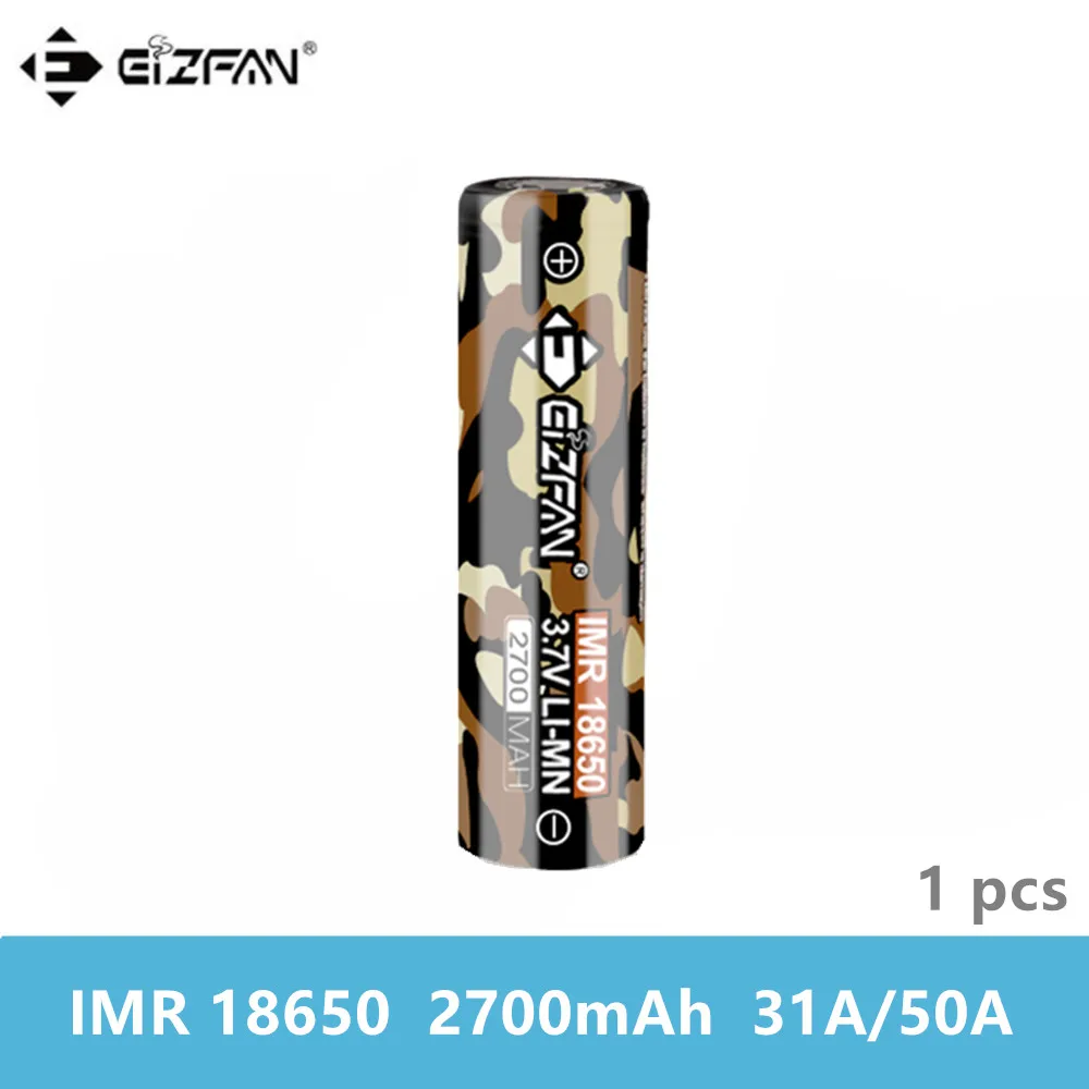 Бесплатная доставка EIZFAN IMR 18650 батарея 2700mAh 31A Max 50A литиевая EFAN для Voopoo Drag SMOK Alien