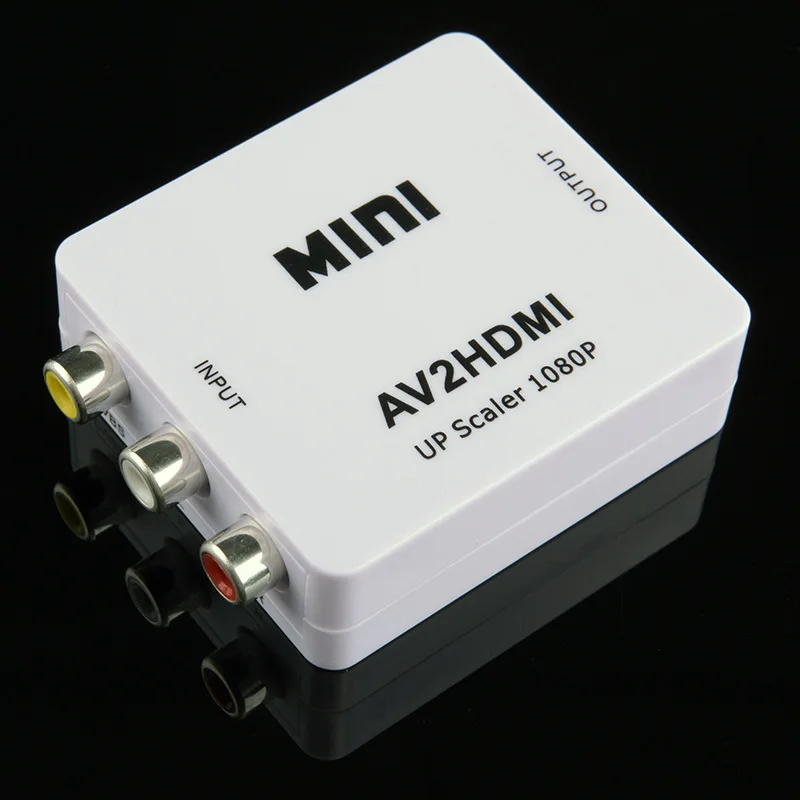 AV в HDMI конвертер композитный аудио и видео (CVBS) красный желтый белый лотос для ПК