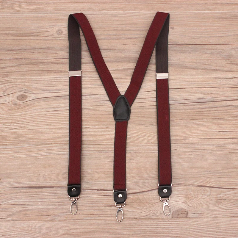 Мужские Регулируемые Эластичные подтяжки в стиле ретро черные y образные с тремя