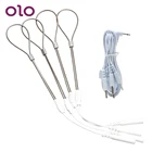 OLO 4 шт. Электрический массажер пениса, Проволочная петля, Электрический шок, задержка эякуляции, кольца, стимулятор пениса, секс-игрушки для мужчин