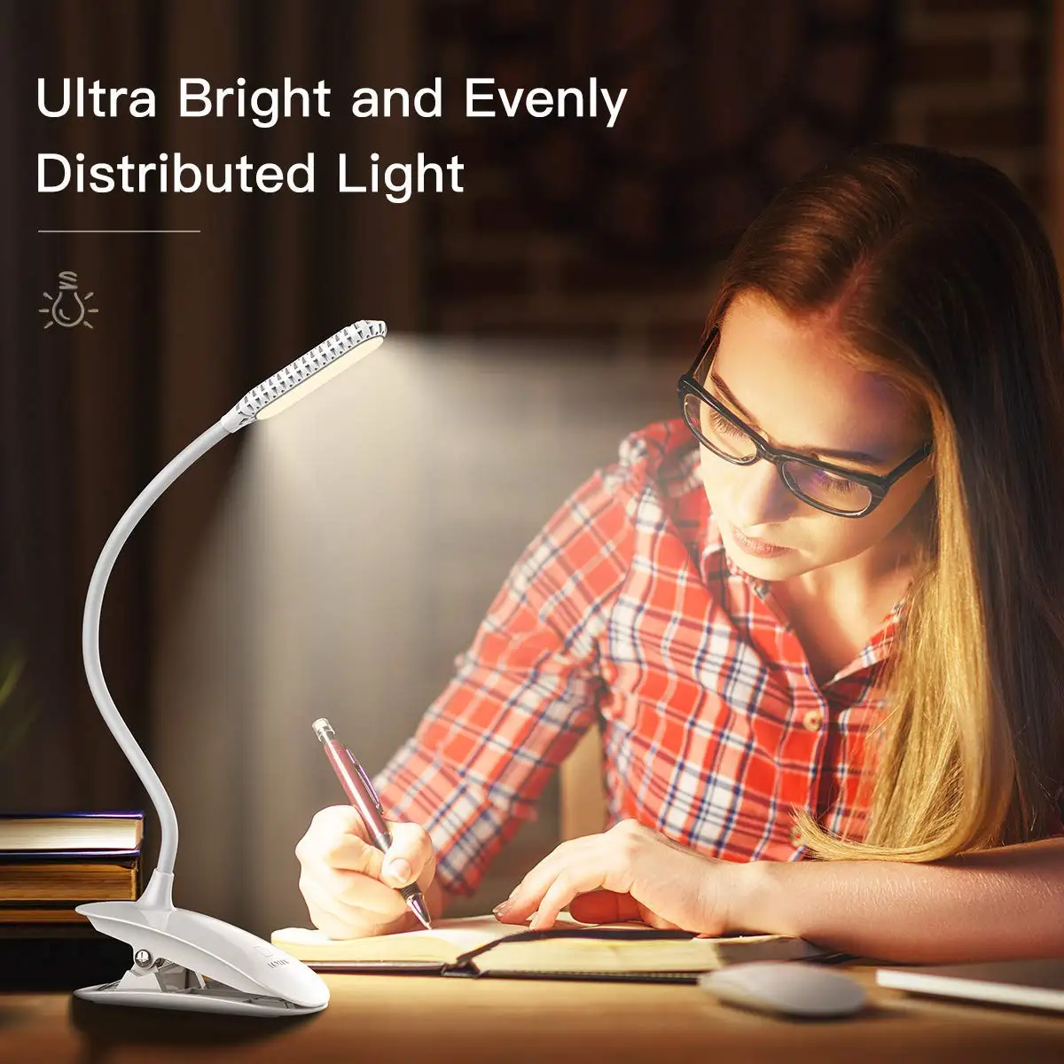 Ультра-яркий теплый Led свет книги 3 яркость Уход за глазами Usb аккумуляторная