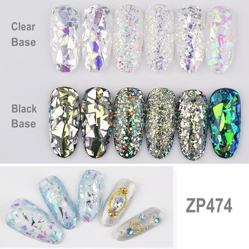 Blueness Powder 6 Box/Set Mix Alloy Nail Art Glitter Colorful Nails Decorations Charms Designs Sequins Accessories | Красота и