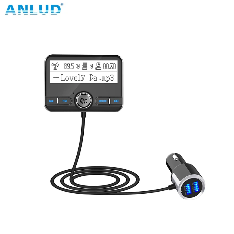 ANLUD Bluetooth Автомобильный fm трансмиттер Беспроводной автомобиля AUX модулятор Mp3