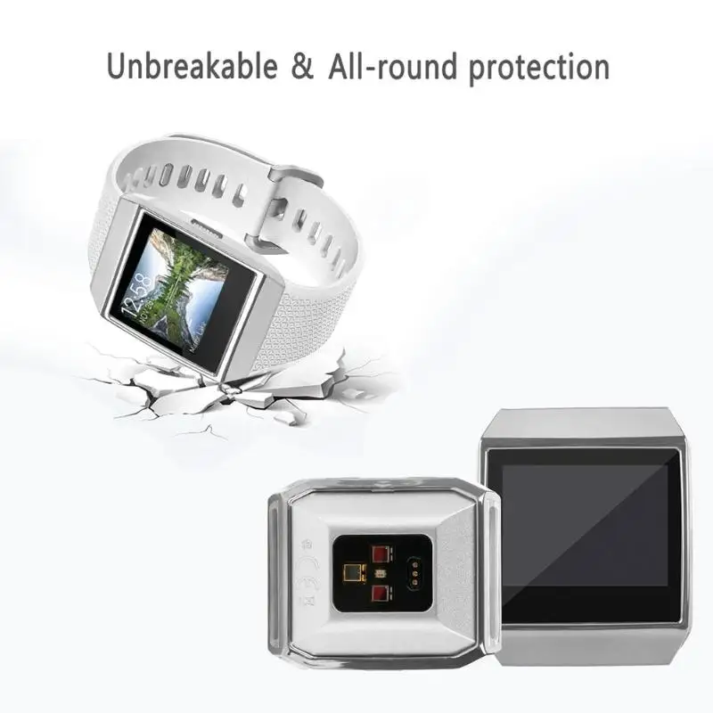 Plating TPU Watch Case Cover Anti-Scratch Frame Protector for Fitbit Ionic | Электроника