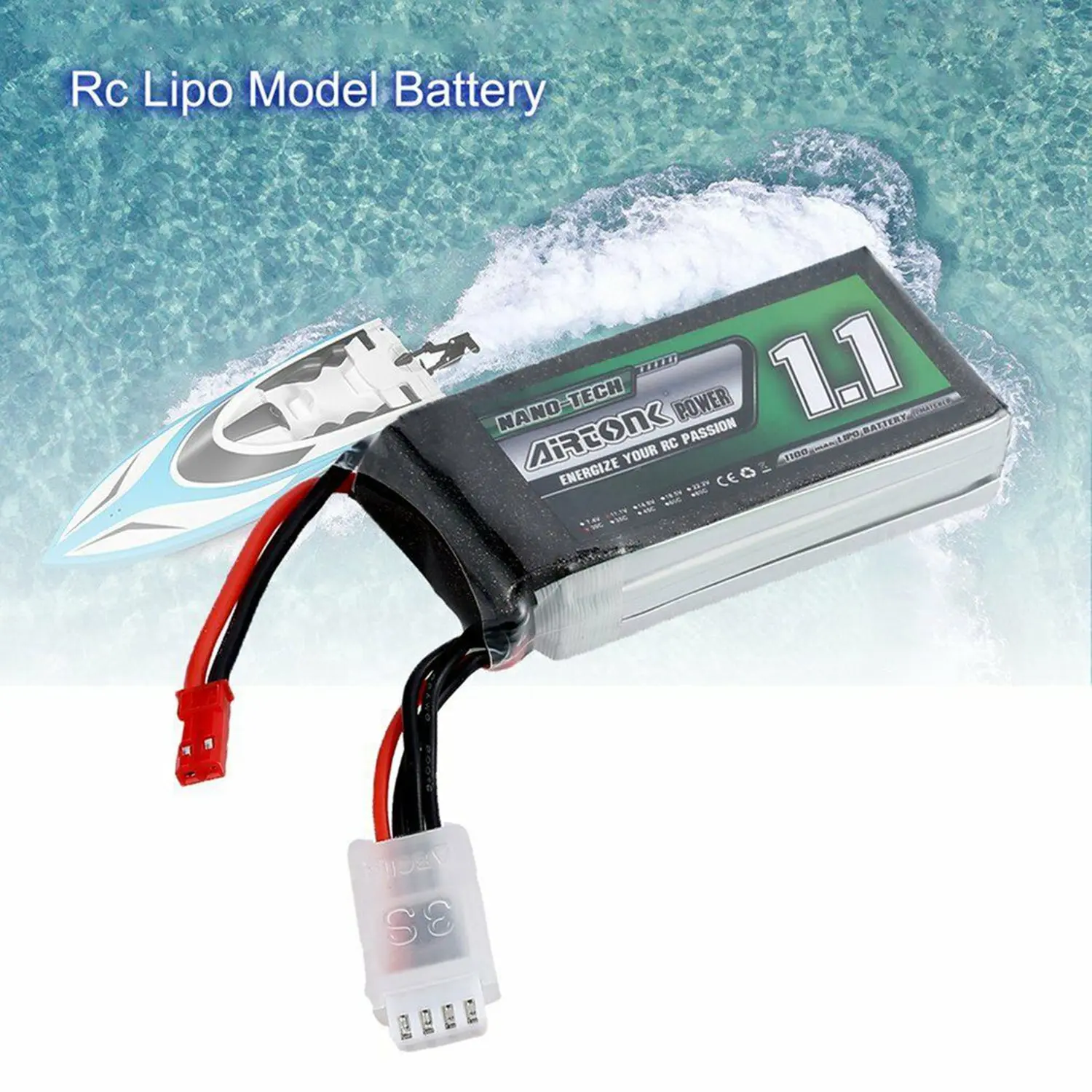 Airtonk power 11 1 V 1100 Mah 30C 3 S P Lipo батарея Jst разъем для радиоуправляемого дрона