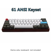 61 key ansi layout oem profile pbt thick keycaps for 60 mechanical keyboard for cherry mx switches mechanical gaming keyboard