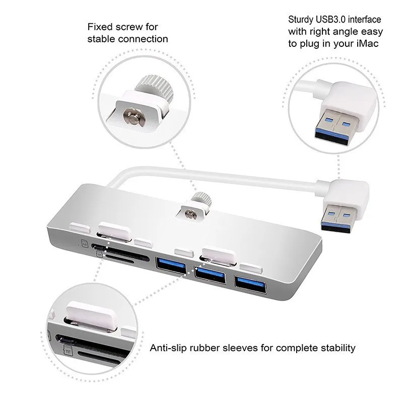 USB C концентратор type адаптер 3 0 с SD/TF кардридер порта для MacBook iMac Pro тонкий корпус ПК