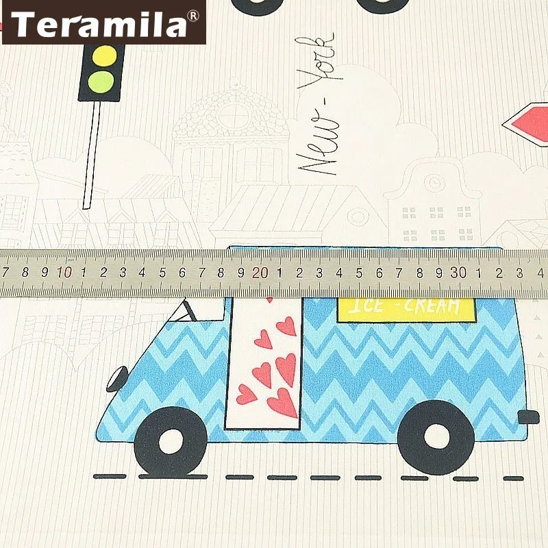 Teramila стеганая саржа 100% хлопчатобумажная ткань для шитья с цветочным принтом