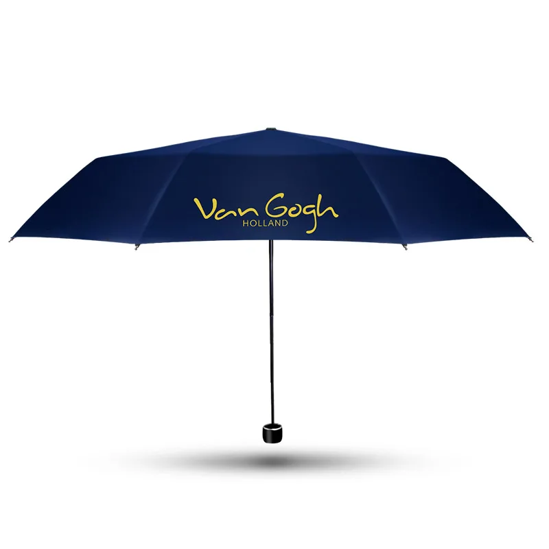 Paradise Umbrella Brand Official Website Van Gogh Oil Painting Rain and Dual-use Double Sunscreen Cover Sun Three Folding Men | Дом и сад