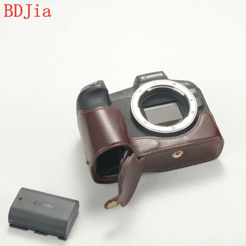 2019 Натуральная Воловья кожа корпуса для половины камеры база Canon EOS R с отверстием