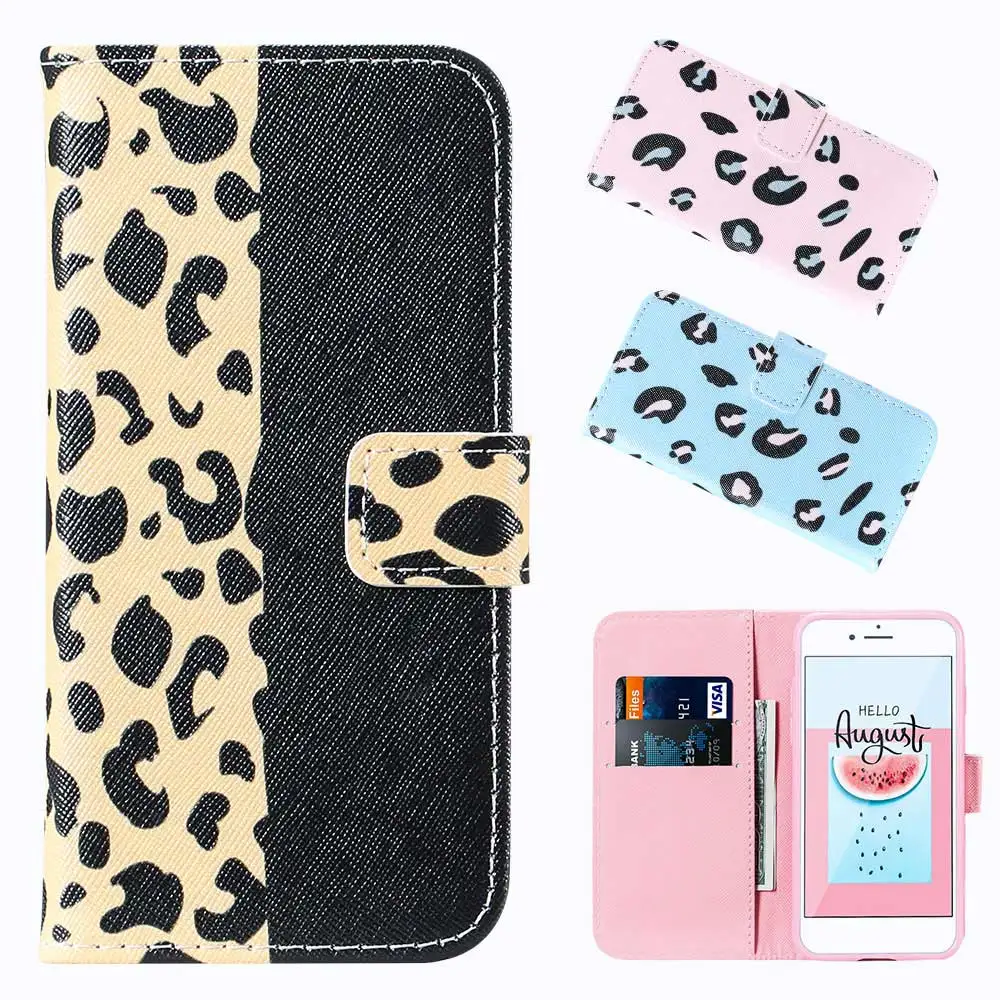KISSCASE сексуальный леопардовый флип чехол бумажник для Samsung J2 J3 J4 J5 J6 J7 J8 (2018) кожаный