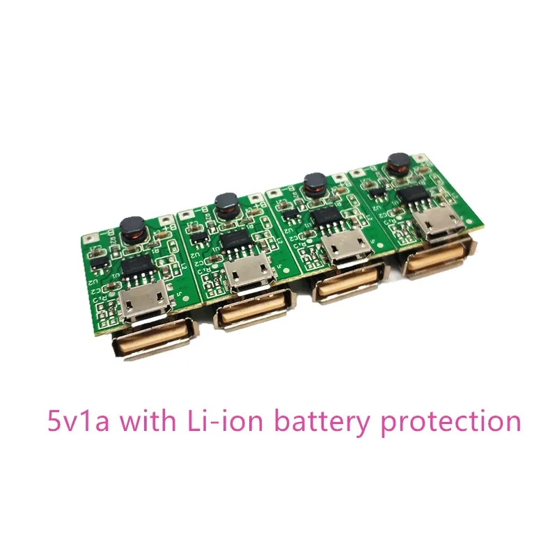 5V Step-Up Power Module Lithium Battery Charging Protection Board Boost Converter 5v1a USB For DIY Charger power bank pcb bms |