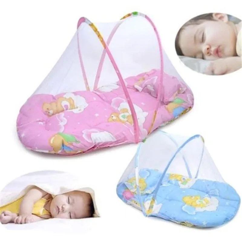 2019 New Brand Portable Foldable Baby Kids Infant Bed Dot Zipper Mosquito Net Tent Crib Sleeping Cushion Collapsible | Дом и сад