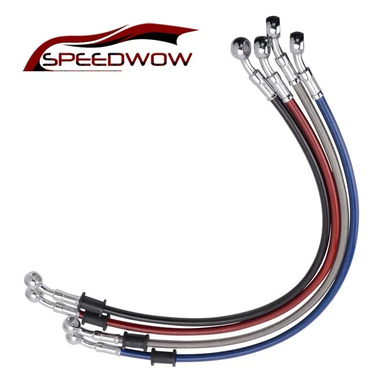 SPEEDWOW 700 мм Универсальный PTFE масло/топливный шланг 28 градусов фитинги конец