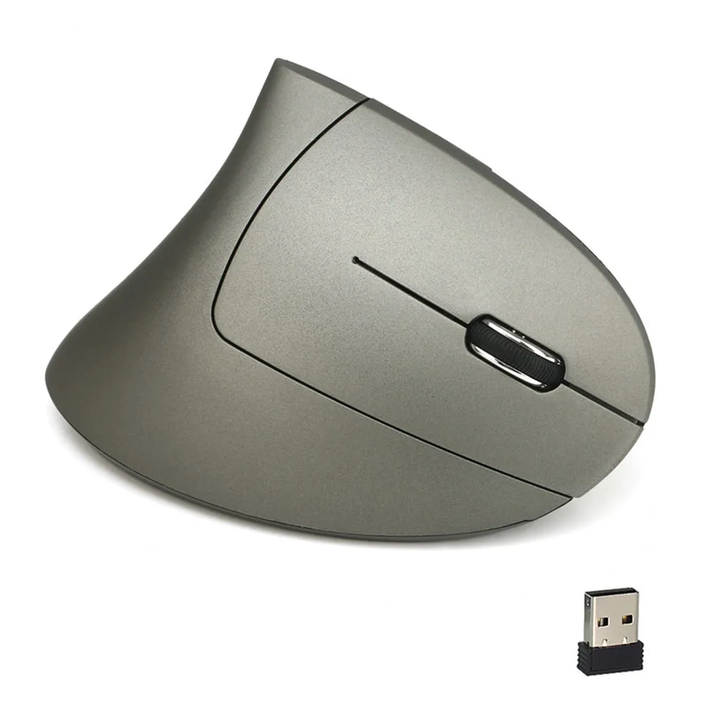 HXSJ vertical mouse 2.4G wireless rechargeable built-in 600 mA battery adjustable 2400dpi suitable for office games | Компьютеры и