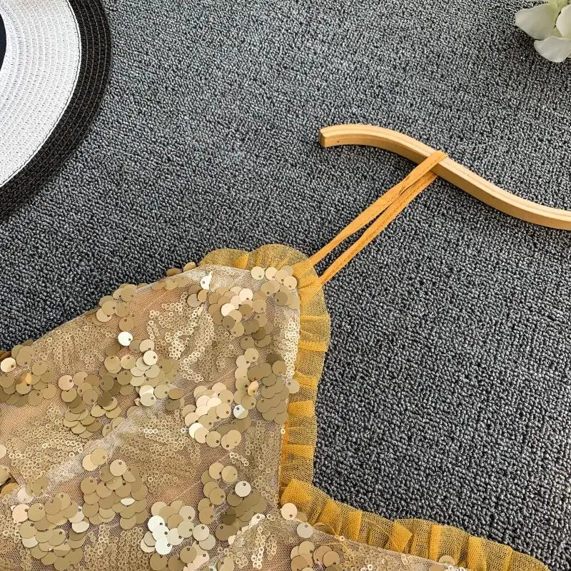 2019 новые модные женские платья с блестками Сетчатое лоскутное платье v образным