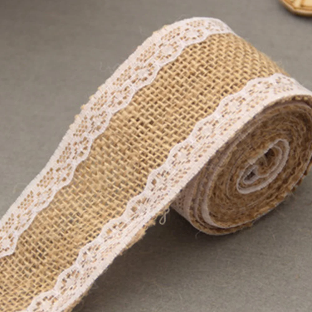 5 м лента для мешковины DIY швейная ткань кружевная отделка края натуральная
